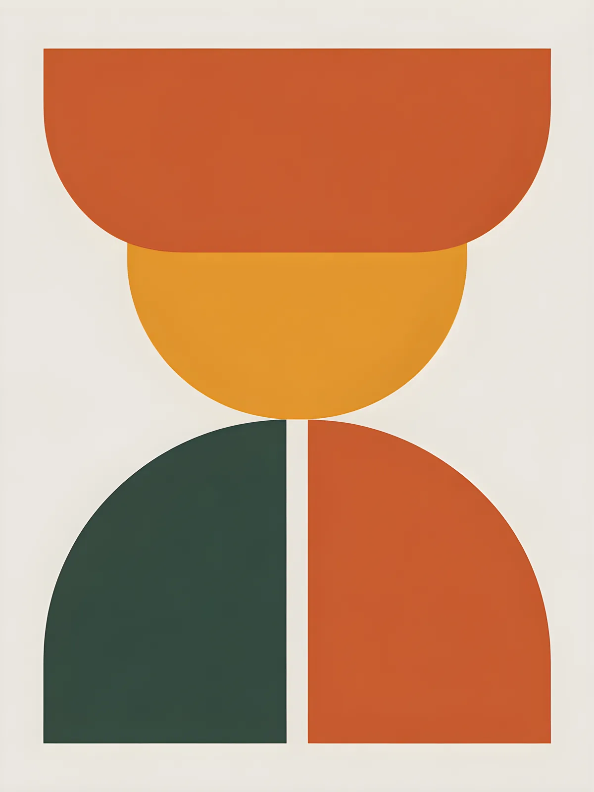 Minimalist Geometric Stacked Shapes Portrait Wall Art