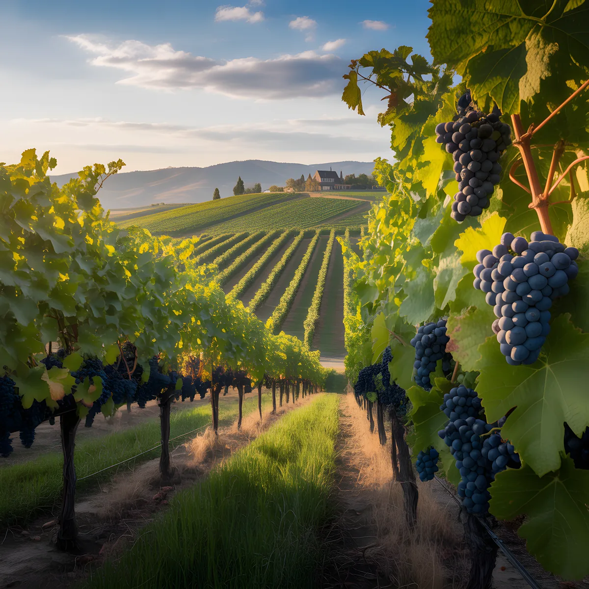 Tuscan Vineyard Sunset Photography Wall Art