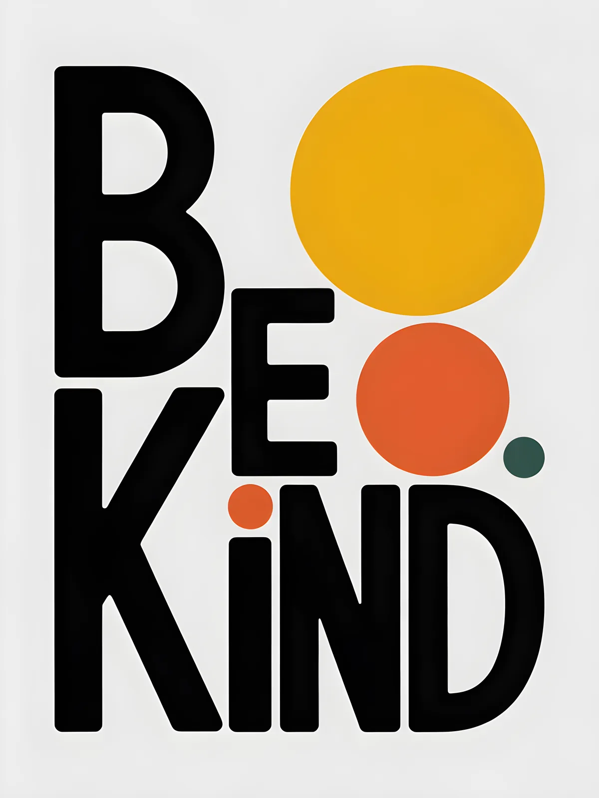 Be Kind — Minimalist (Portrait) Canvas Print | Minimalist Wall Art | A4 A3 A2 A1