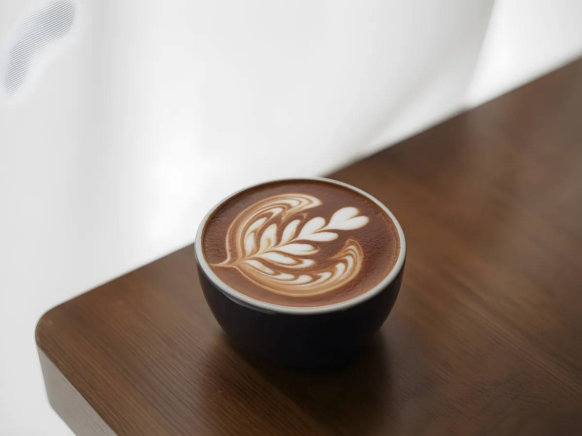 Minimalist Latte Art Coffee Cup Wall Art