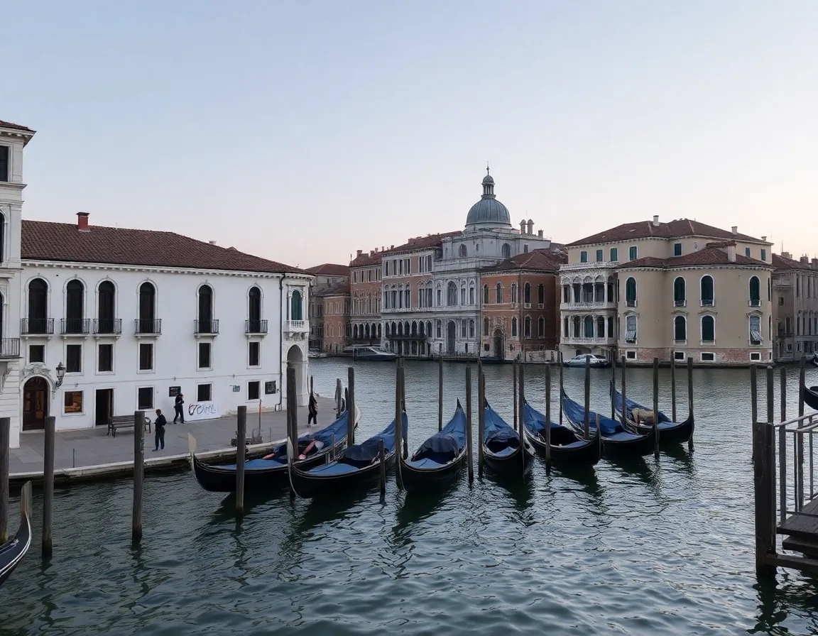 Venice Grand Canal Gondolas Architecture | Minimalist Landscape Wall Art
