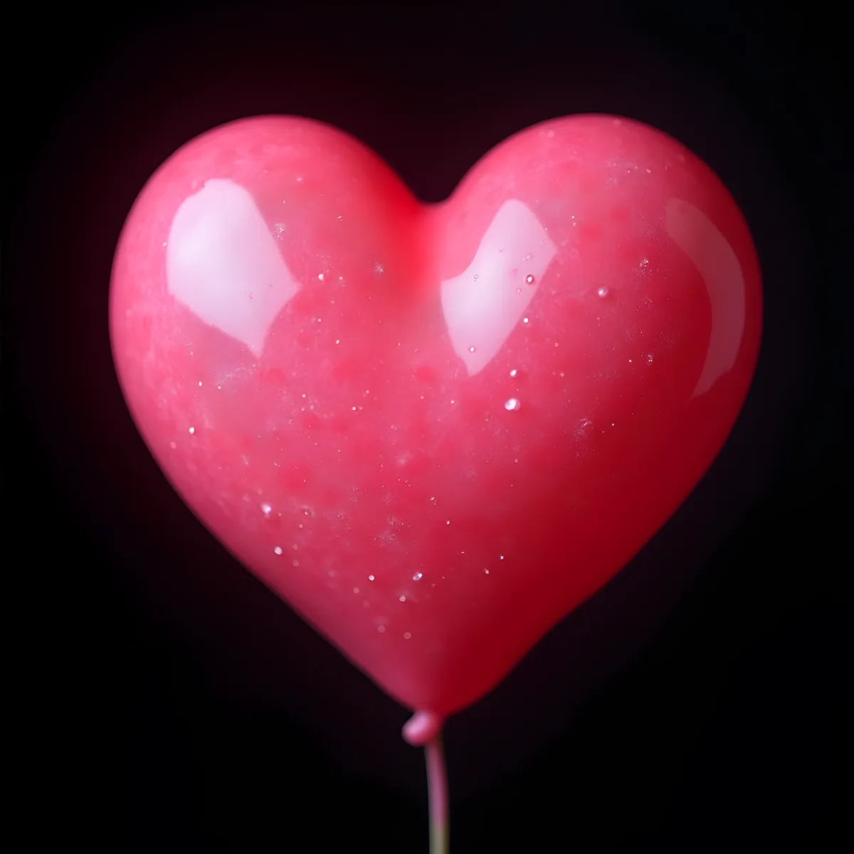 Pink Heart Balloon Photography - Glowing Love Wall Art
