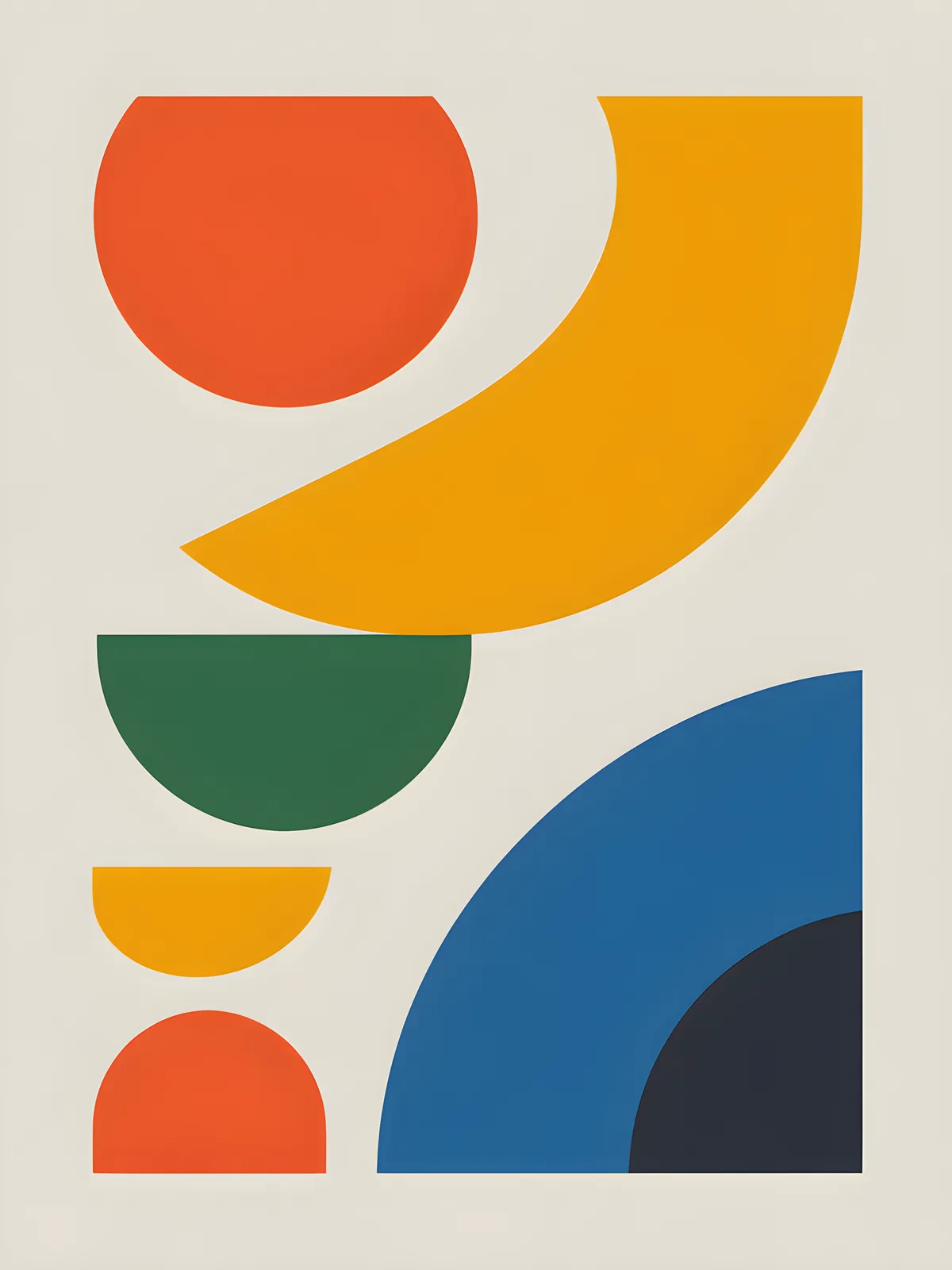 Minimalist Geometric Shapes Colorful Abstract Wall Art