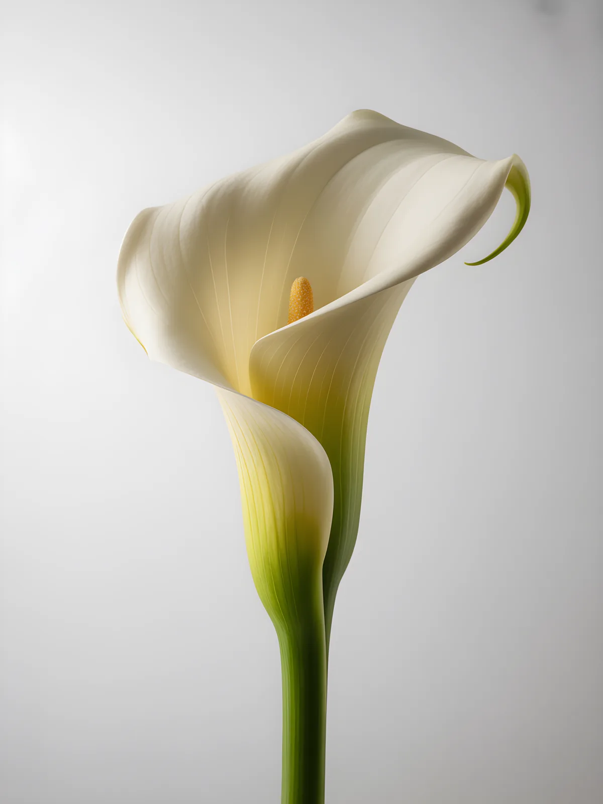 White Calla Lily Minimalist Botanical Wall Art