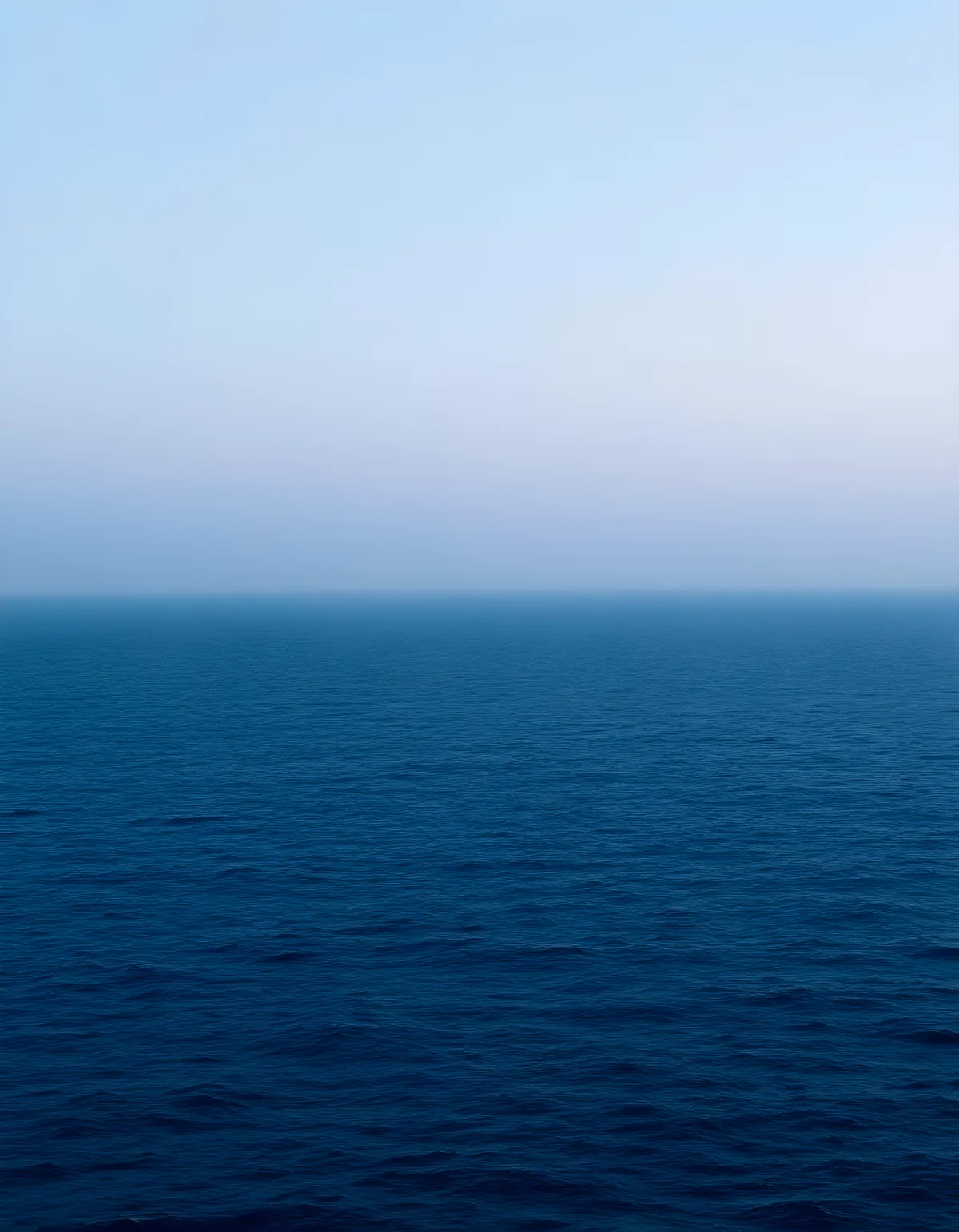 Minimalist Ocean Horizon Blue Gradient Wall Art