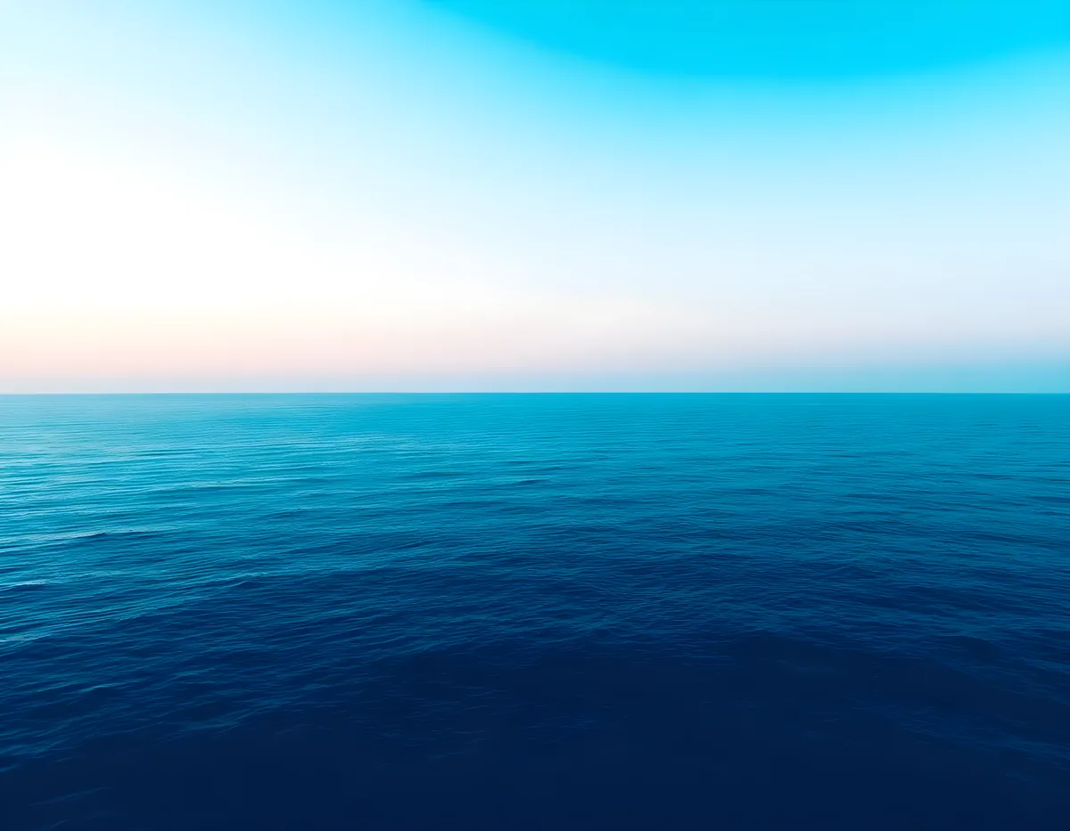 Minimalist Ocean Horizon Blue Water Wall Art