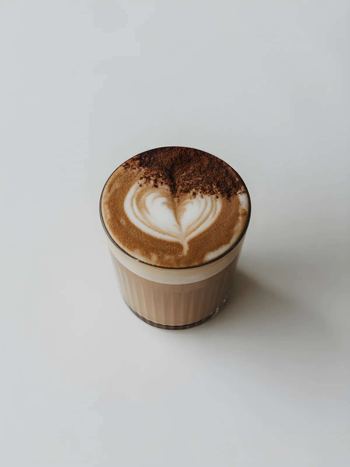 Minimalist Coffee Latte Art Heart Print Wall Art
